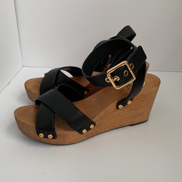 Tory Burch Platform Wedge Sandals Size 9 - Picture 3 of 4